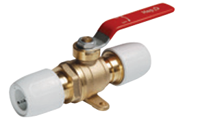 Hep2O Ball Valve Red Lever 15x15 PF/PF